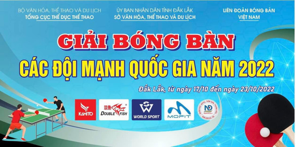 Tỉnh Đắk Lắk vinh dự đăng cai Giải Bóng bàn các đội mạnh quốc gia năm 2022