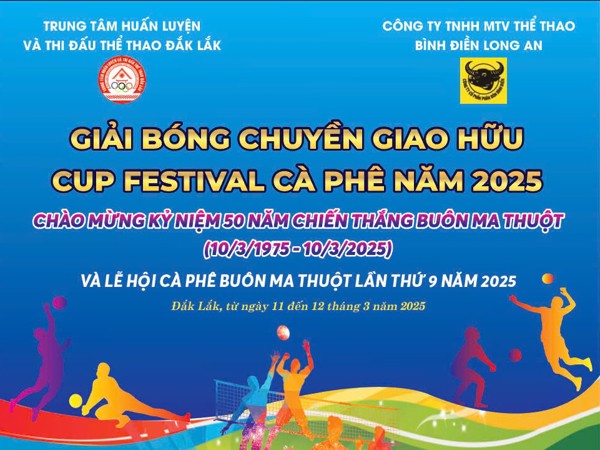 Giải Bóng chuyền giao hữu Cup FESTIVAL cà phê năm 2025